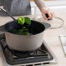 Кастрюля THERMOS TFP-W24 DBR 24 см 4.0L из алюминиевого сплава со стеклянной крышкой 750010